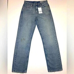 Zara Womens Straight Cut Mid Rise Jeans Size 4
